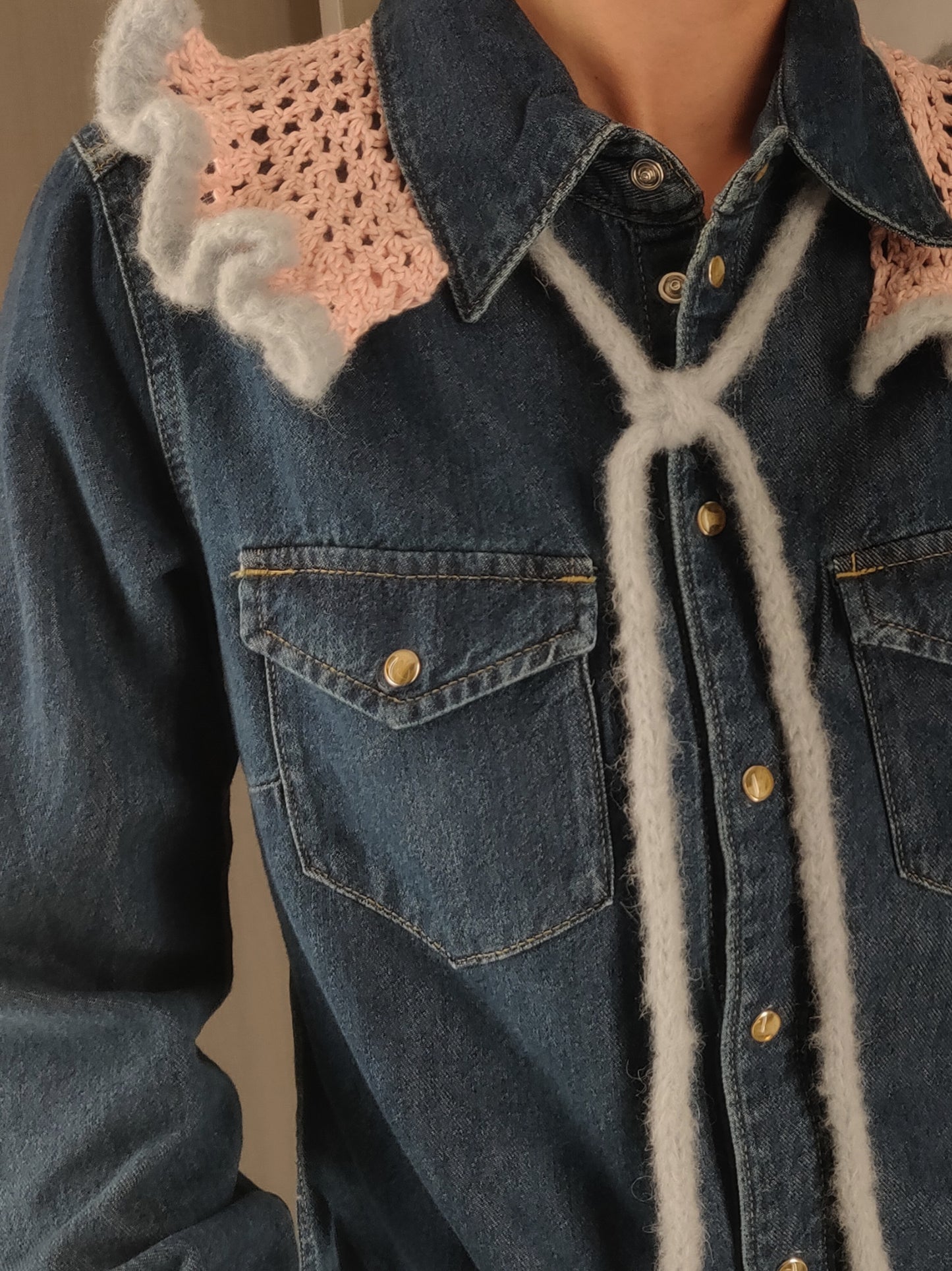 Lollipop Collar / Pink & Light Blue