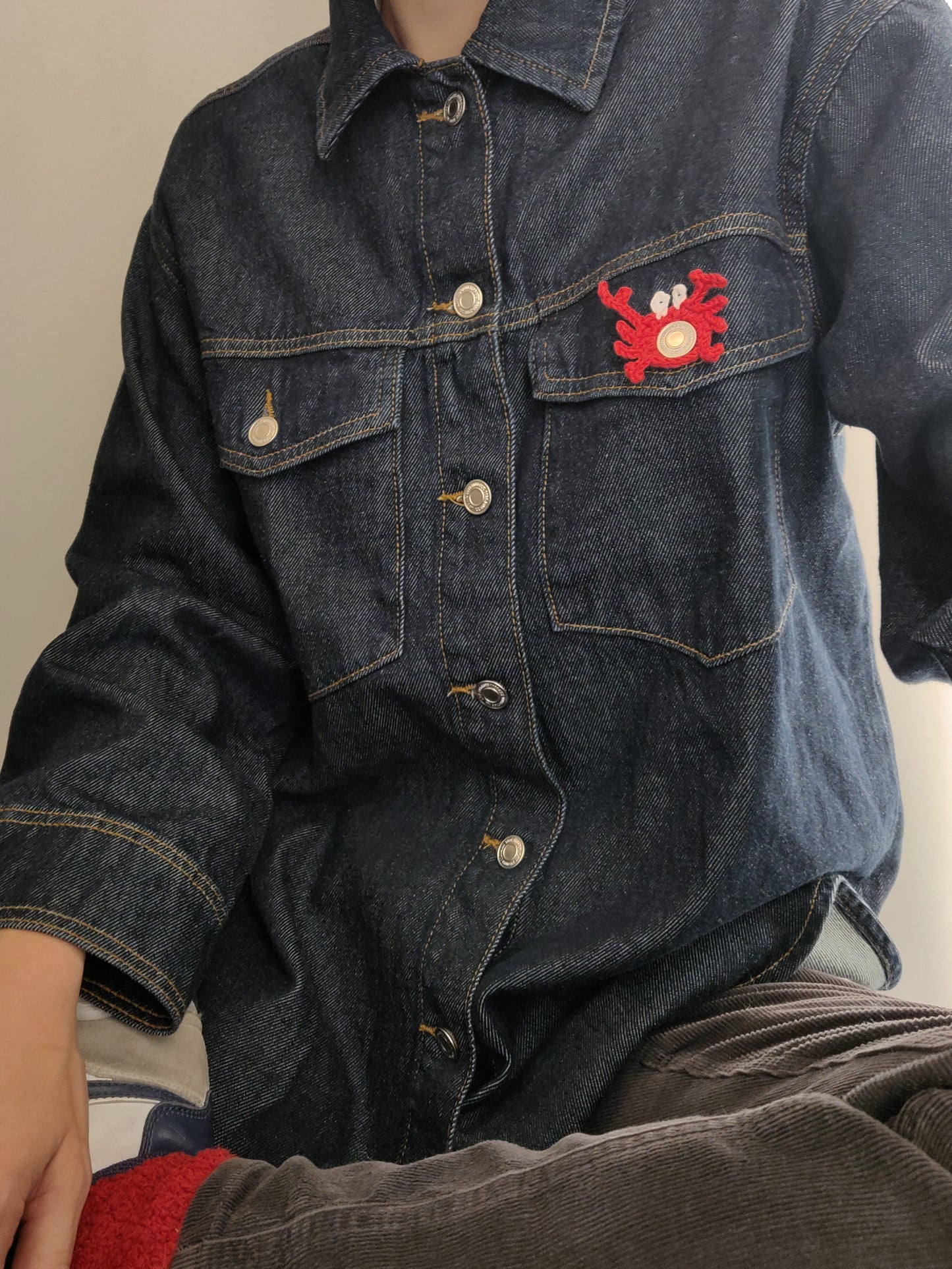 Crab Button Cover