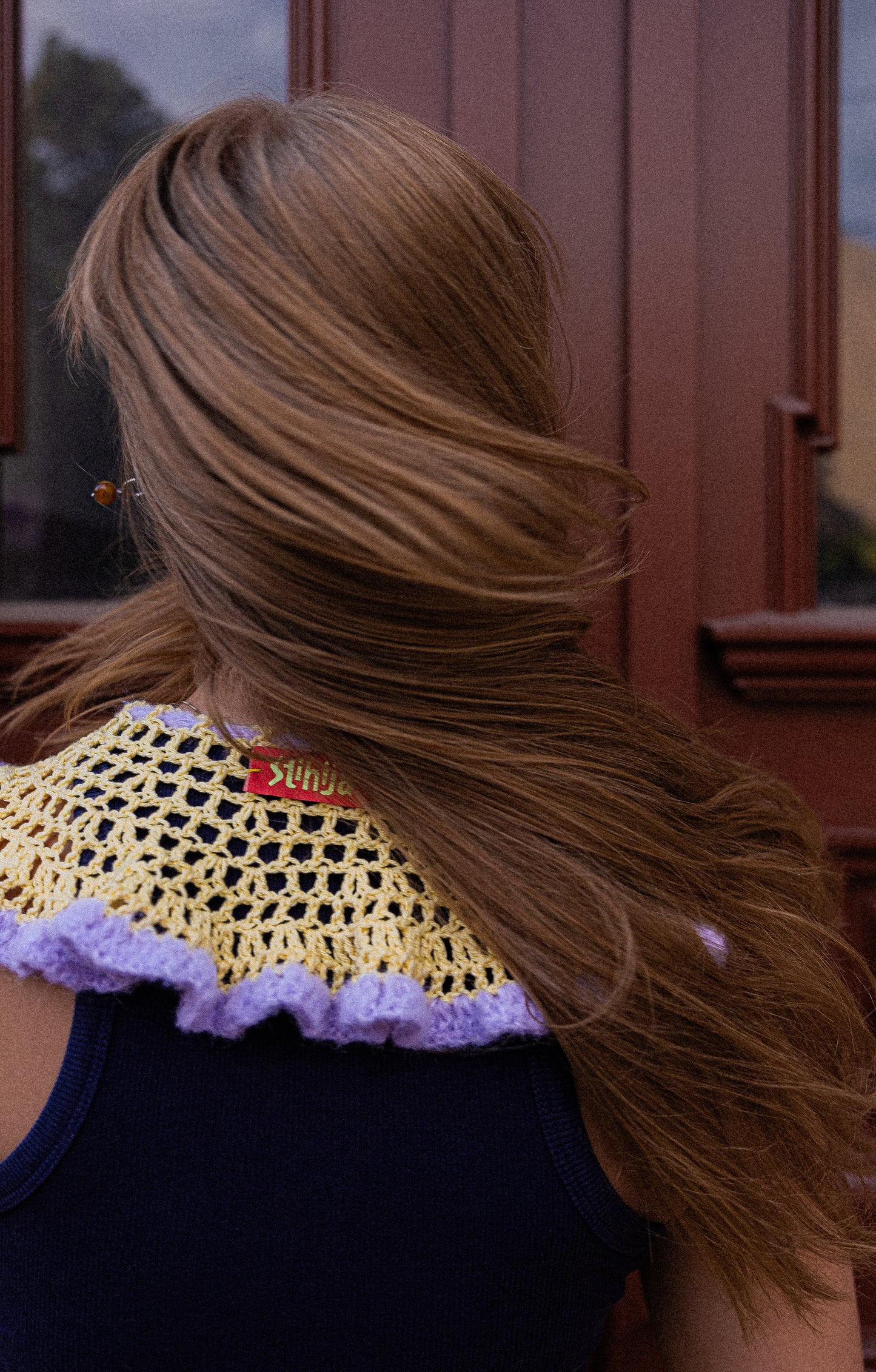 Lollipop Collar / Yellow & Lilac