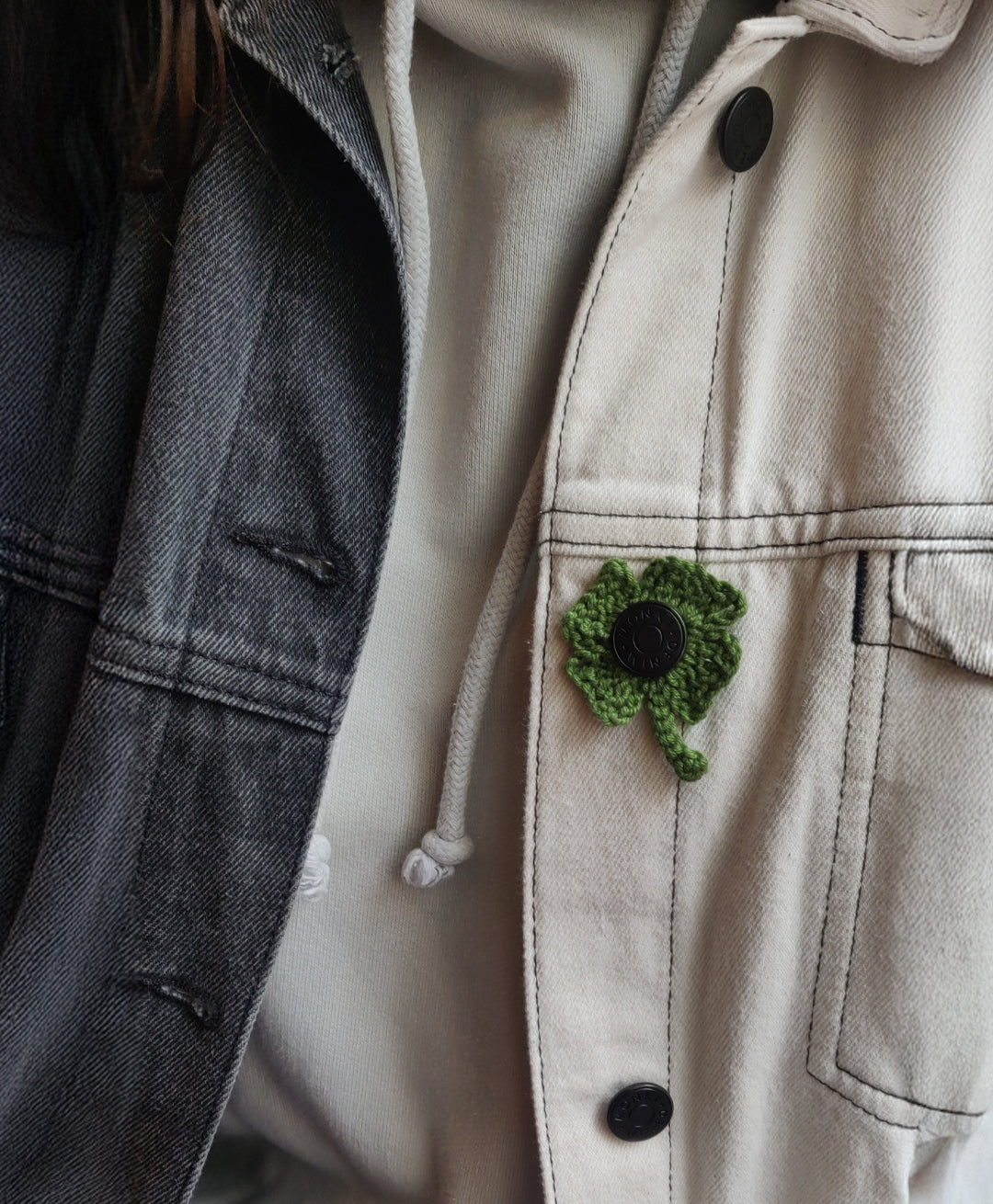 Lucky Clover Button Cover