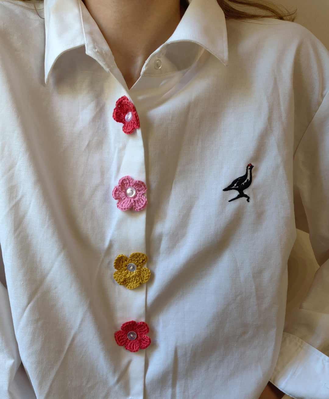 Flower Button Cover