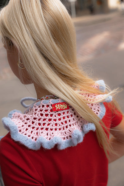 Lollipop Collar / Pink & Light Blue