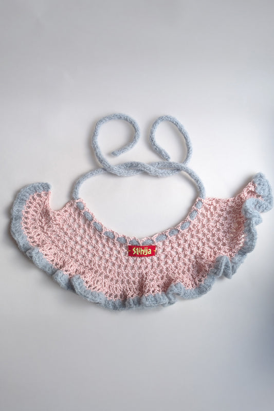 Lollipop Collar / Pink & Light Blue